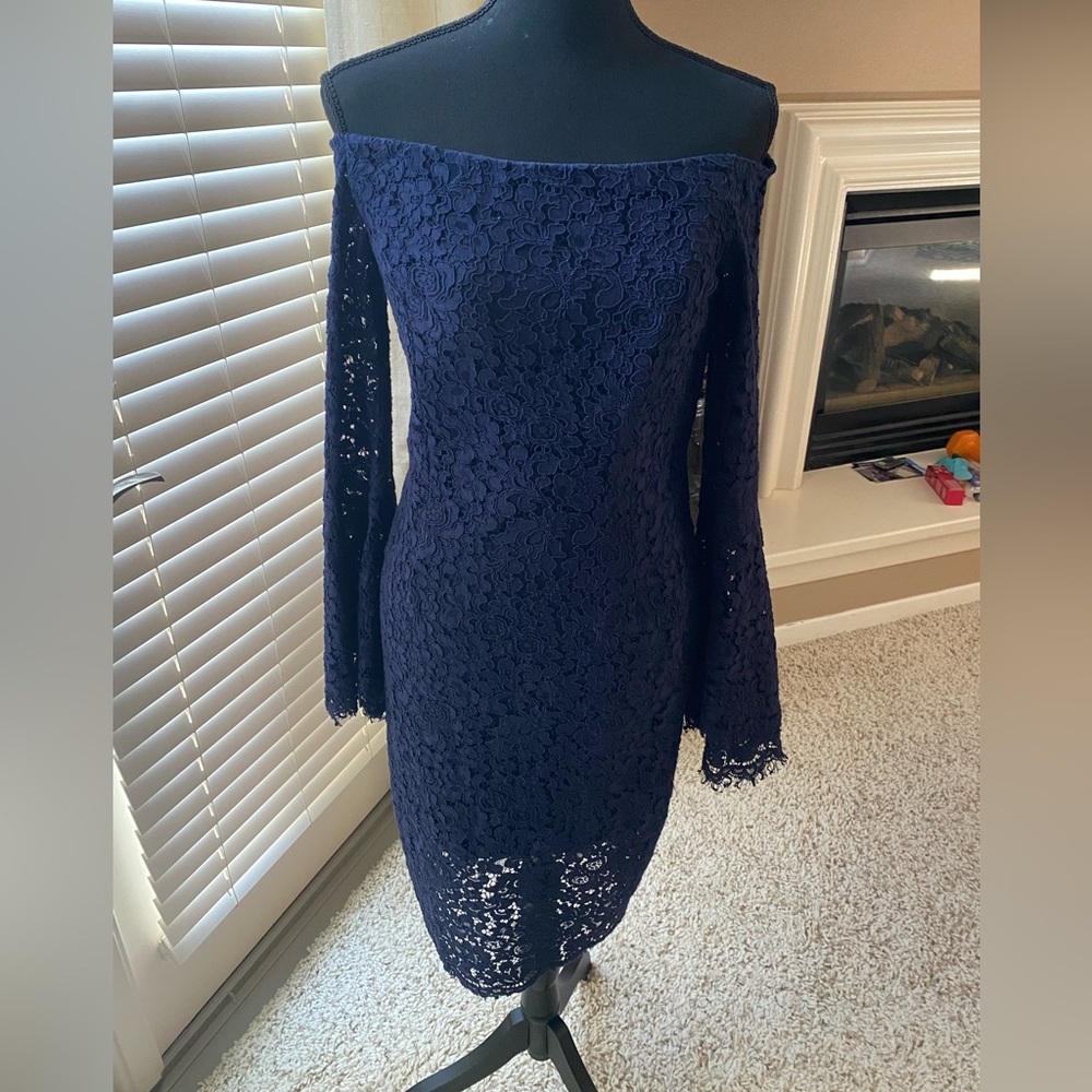 Bardot, Dark blue lace dress